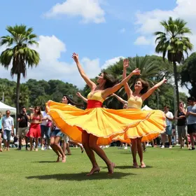 dança no parque da cidade