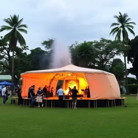 evento de pagode e gastronomia