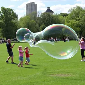 oficina de bolhas gigantes