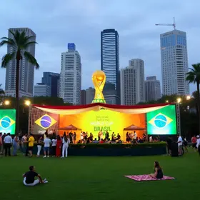 Evento no Parque da Cidade estreia Brasil na Copa