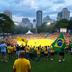 torcedores poderão assistir jogo do Brasil